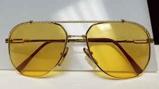 porta romana model 232 gold with silver trim yellow lense